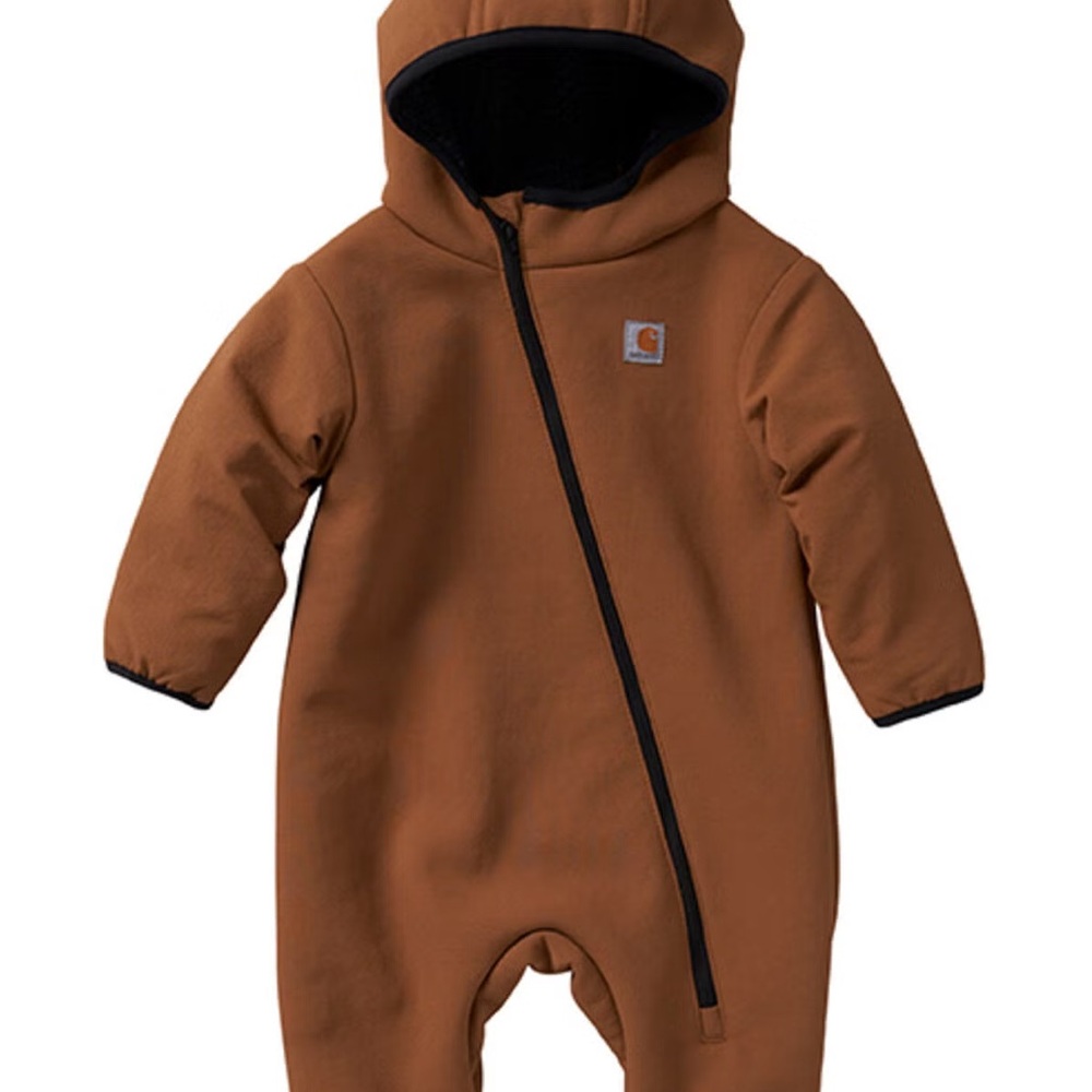 Carhartt Kids Brown Hooded Footie 18 month